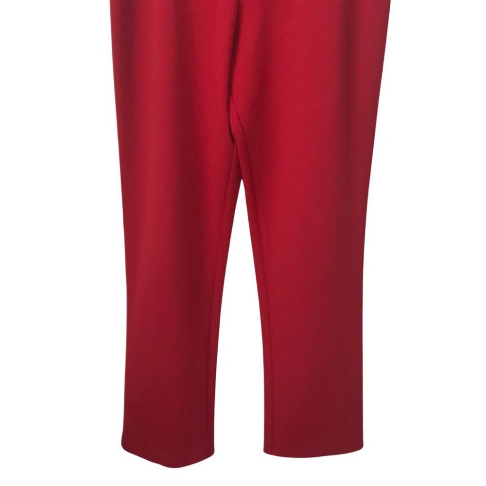 Adrianna Papell One Shoulder Jumpsuit Red 14 - Picture 9 of 17